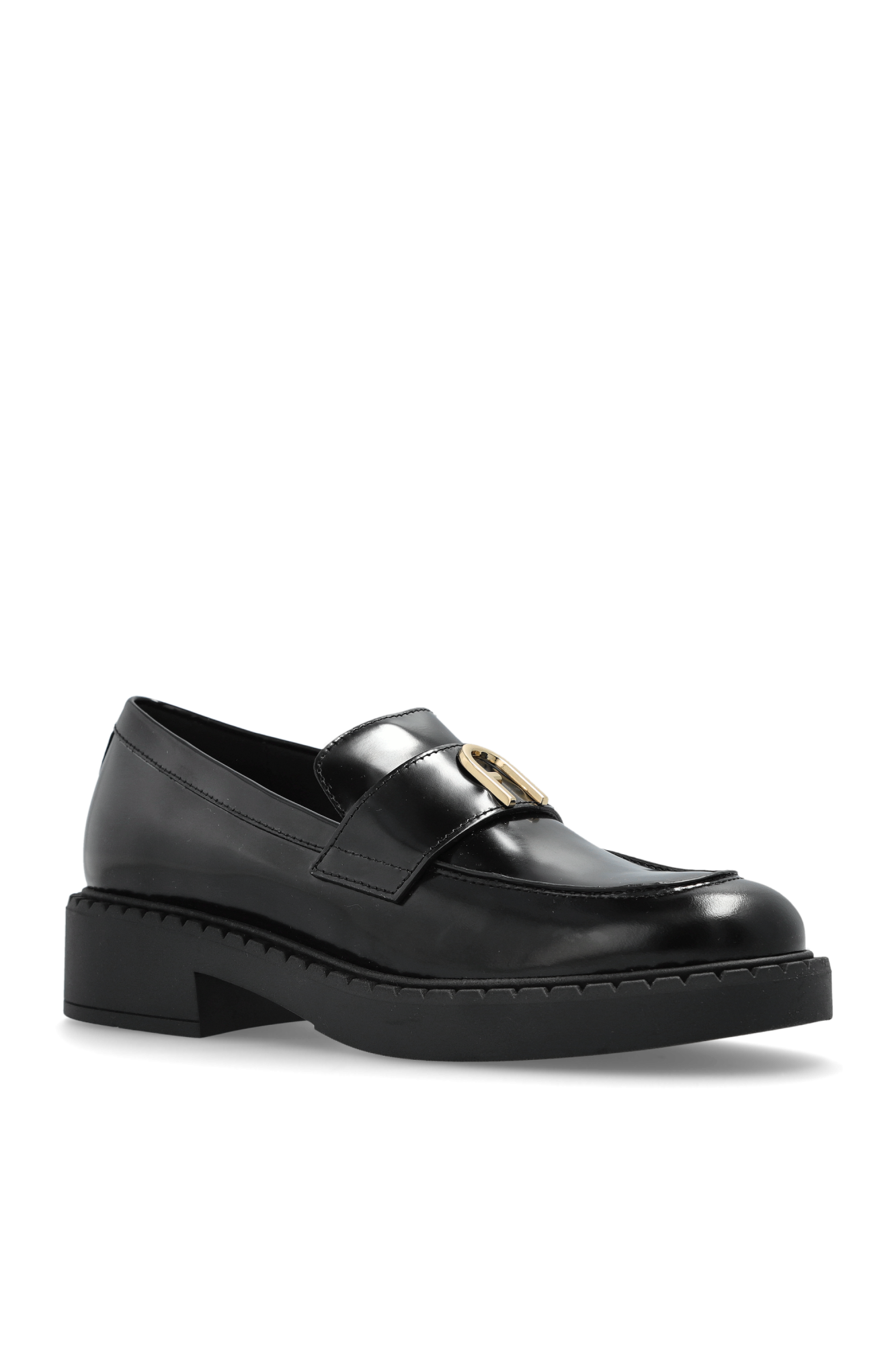 FURLA ブラック 厚底　ローファー　本革 Black 